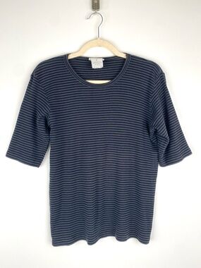 Agnes B. Paris Striped Tee, Sz M